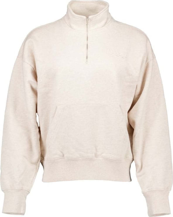 ØLÅF Outline logo zip mock sweaters beige Beige