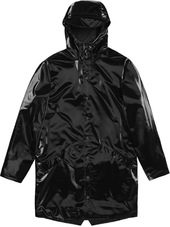 Rains Long jacket w3 regenjas zwart Zwart