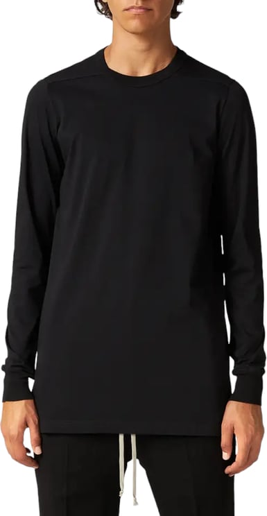Rick Owens T-shirt coton manches longues noir Level LS T Rick Owens Homme RU02C7266JA09 Zwart