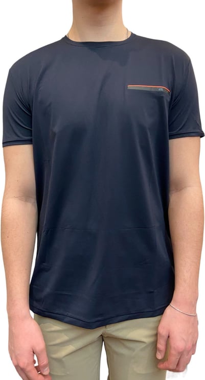 RRD T-shirt liseré orange poitrine black navy RRD Roberto Ricci Designs Homme 2421360 Zwart