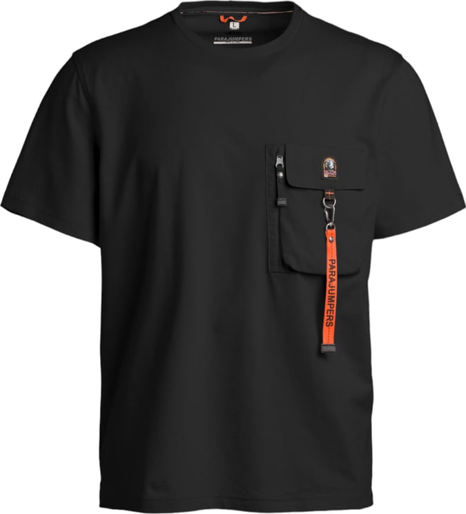 Parajumpers T-shirt poche zippée poitrine Mojave noir Parajumpers PJS Homme PMTSRE070541 Zwart