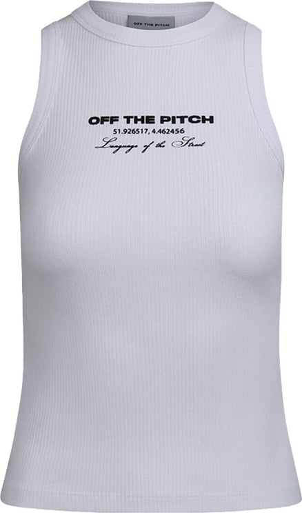 OFF THE PITCH WMNS Rib Top Dames Wit Wit