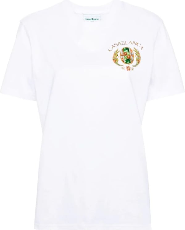Casablanca Club cotton t-shirt Wit
