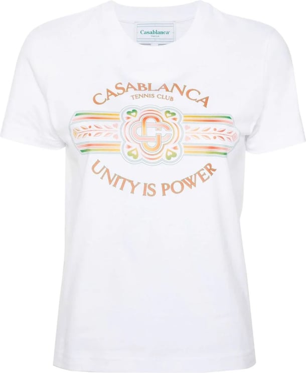Casablanca Unity Is Power cotton T-shirt Wit
