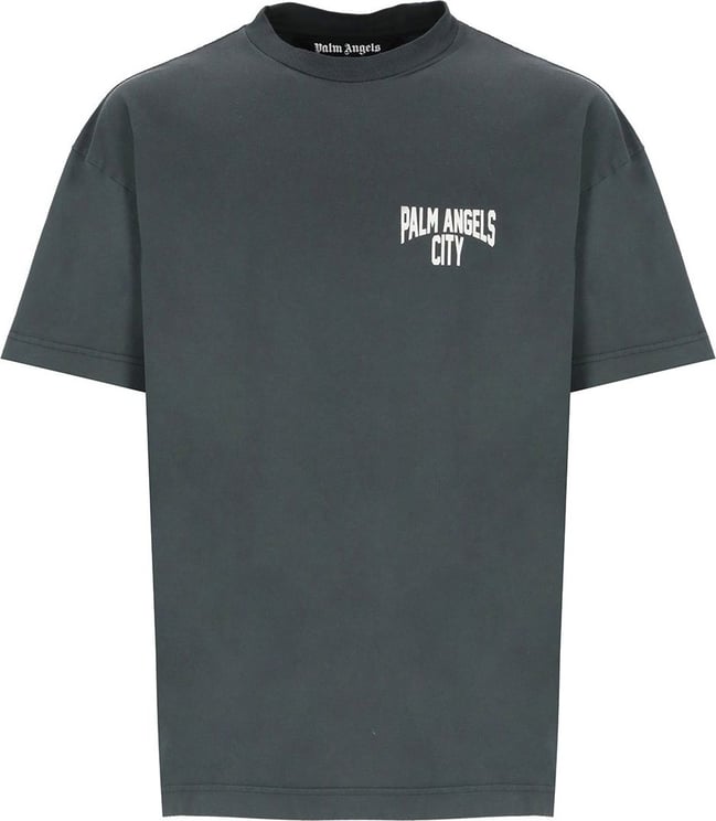 Palm Angels T-shirts And Polos Grey Grey Zwart