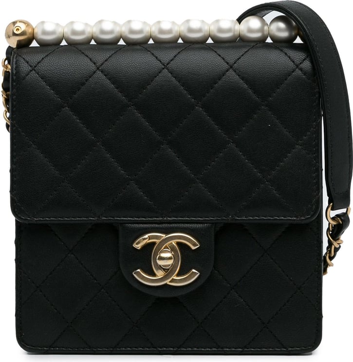 Chanel Small Chic Pearls Flap Zwart