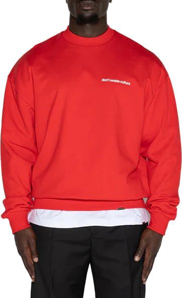 Don't Waste Culture Don't Waste Culture Arlo Crewneck Bright Rood Rood
