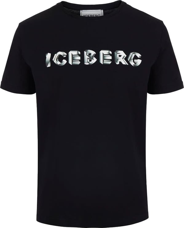 Iceberg 3D Logo Big Branding Black Zwart