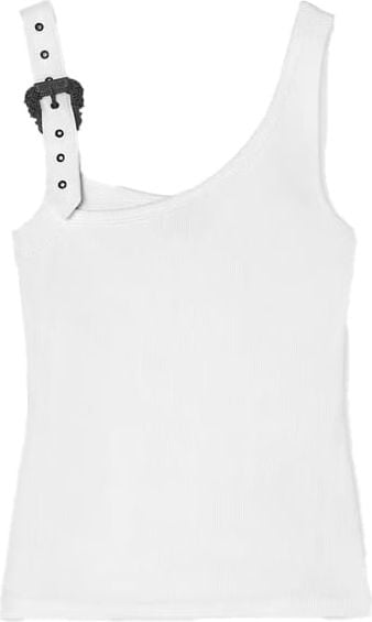 Versace Jeans Couture Buckle Tank Top White Wit