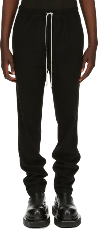 Rick Owens Pantalon noir laine poches plaquées arrière Rick Owens Homme RU02C7390WN09 Zwart