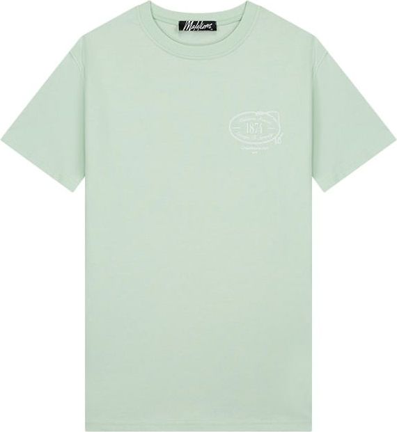 Malelions Malelions Men Serenity T-Shirt - Light Green/White Groen