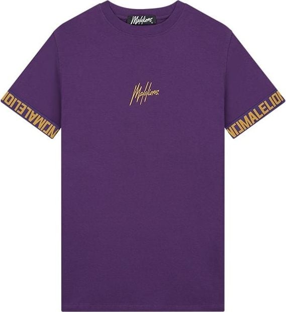 Malelions Malelions Men Venetian T-Shirt - Purple/Gold Paars