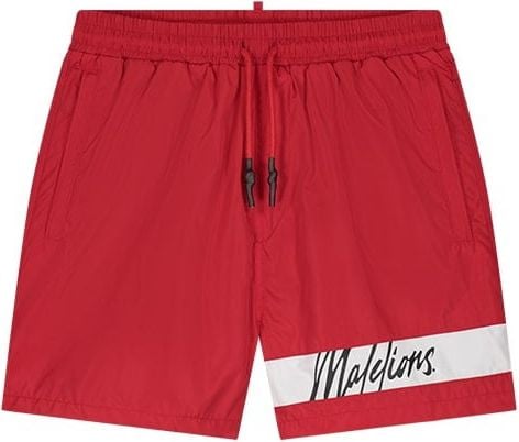 Malelions Malelions Men Captain Swim Shorts - Red/White Rood