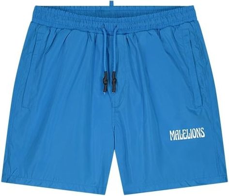 Malelions Malelions Men Boxer 2.0 Swim Shorts - Blue/White Blauw