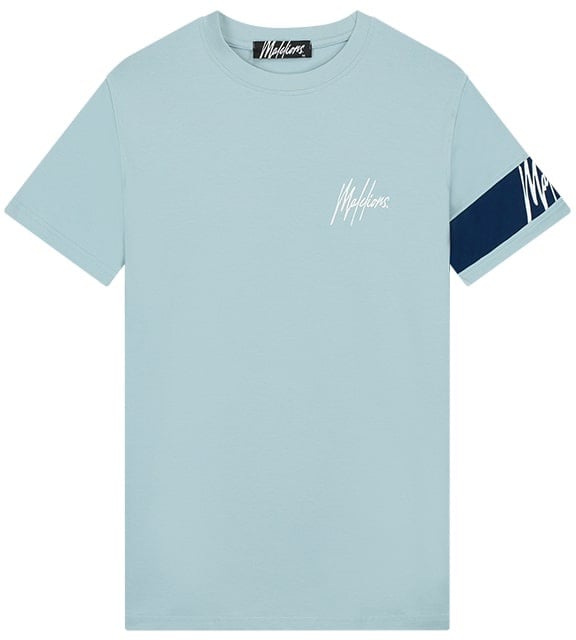 Malelions Captain T-Shirt - Light Blue/Navy