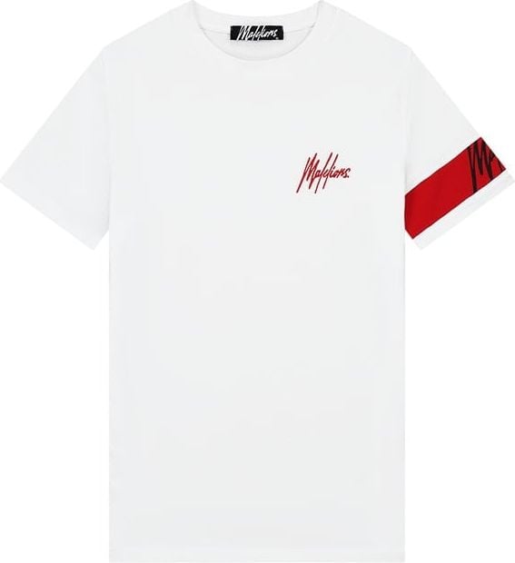 Malelions Malelions Men Captain T-Shirt - White/Red Wit