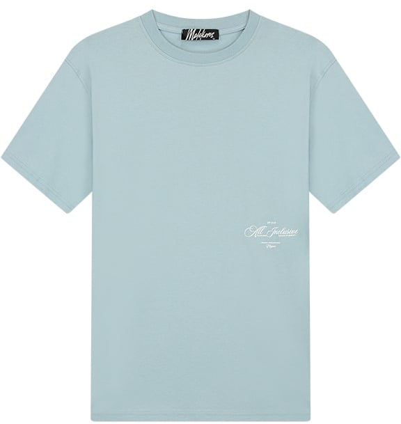 Malelions Resort T-Shirt - Light Blue/White