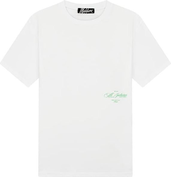 Malelions Malelions Men Resort T-Shirt - White/Green Wit