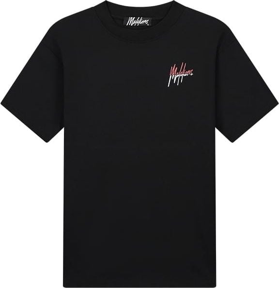 Malelions Malelions Men Split T-Shirt - Black/Coral Zwart