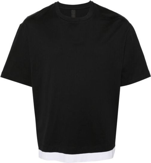 Neil Barrett layered cotton T-shirt Zwart