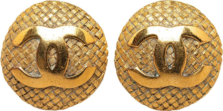 Chanel CC Clip On Earrings Goud