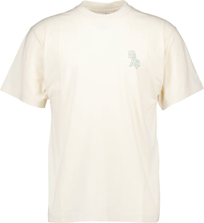 ØLÅF Layered logo tee t-shirts off white Wit
