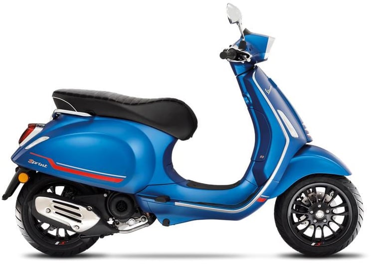 Vespa Sprint S - Mat Blauw - 25km/u Blauw