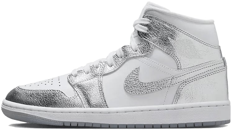 Nike Air Jordan 1 Mid Crinkled Chrome Divers