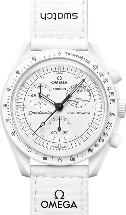 Swatch Swatch x Omega Bioceramic Moonswatch Mission to Moonphase Snoopy White Divers