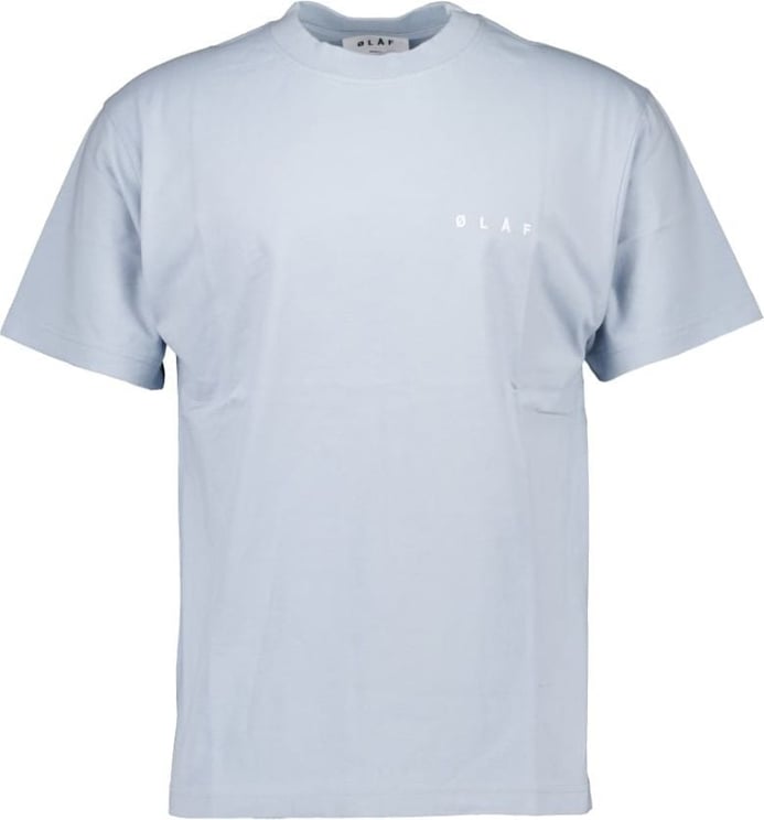 ØLÅF Face Tee T-shirts Lichtblauw M990104 Blauw