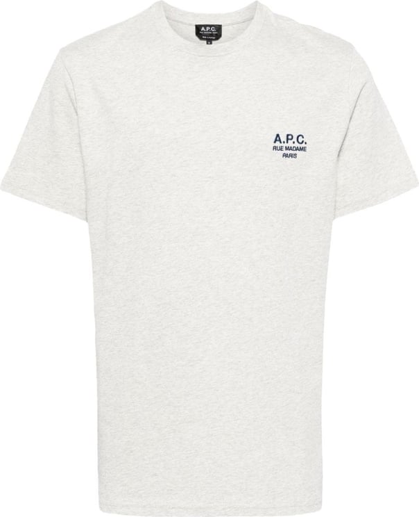 A.P.C. t shirt en coton raymond a logo brode 2 Beige