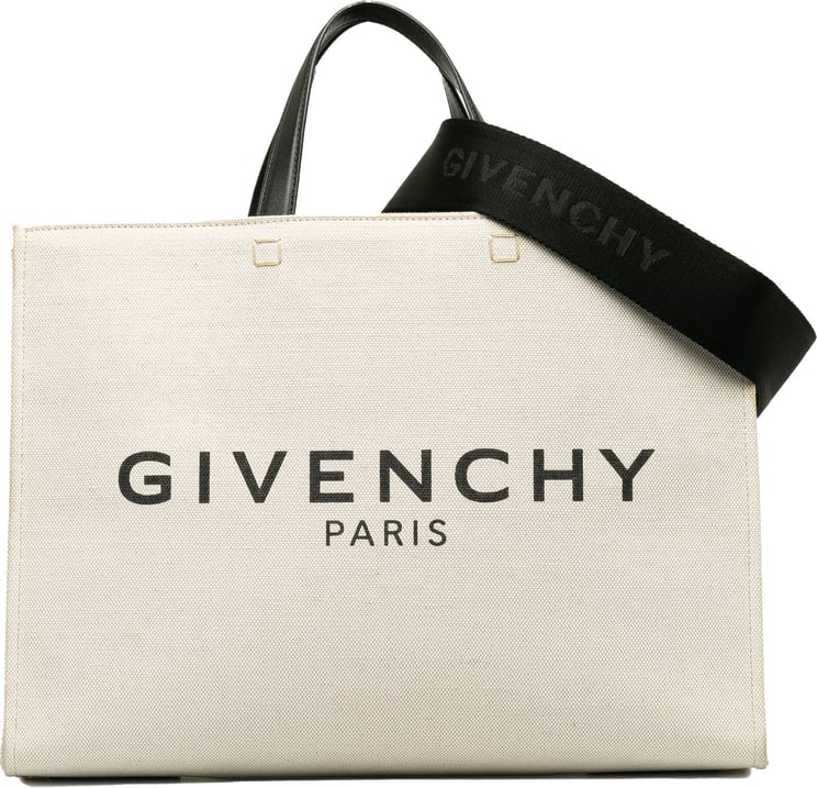 Givenchy Canvas Medium G-Tote Shopping Bag Bruin