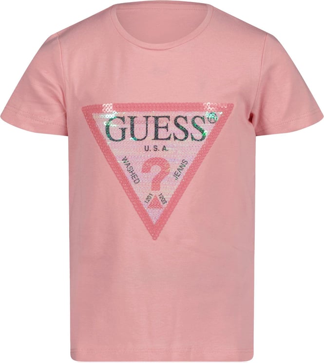 Guess Guess Kinder Meisjes T-Shirt Licht Roze Roze