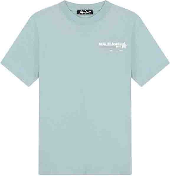 Malelions Malelions Men Hotel T-Shirt - Light Blue/White Blauw