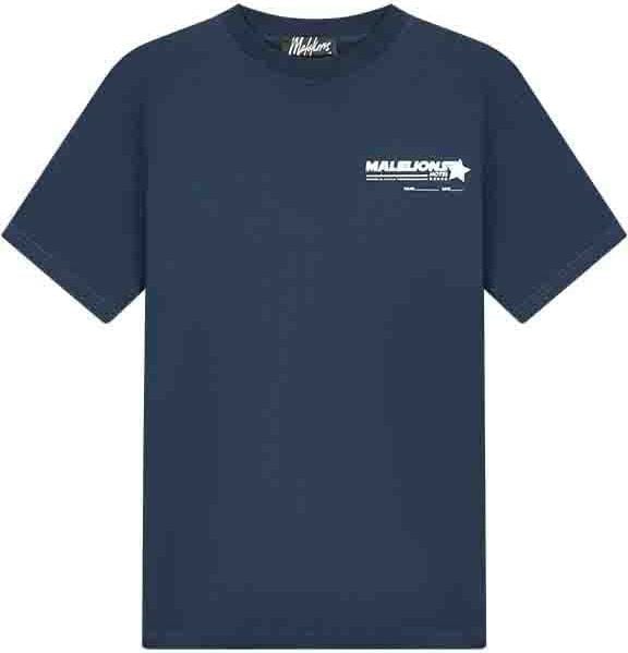 Malelions Malelions Men Hotel T-Shirt - Navy/White Blauw