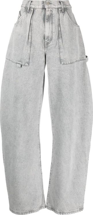 The Attico Effie high-waist wide-leg jeans Grijs