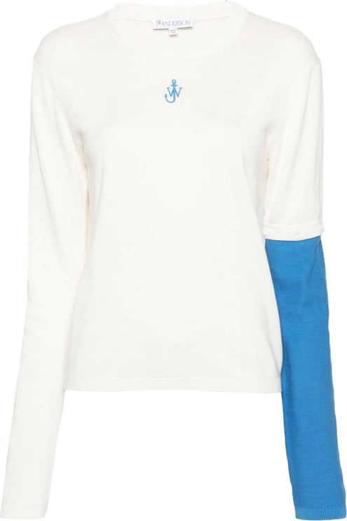 J.W. Anderson logo-embroidered long-sleeve jumper Wit