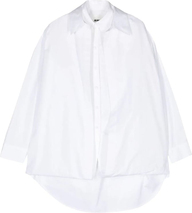 Jil Sander layered cotton shirt Wit