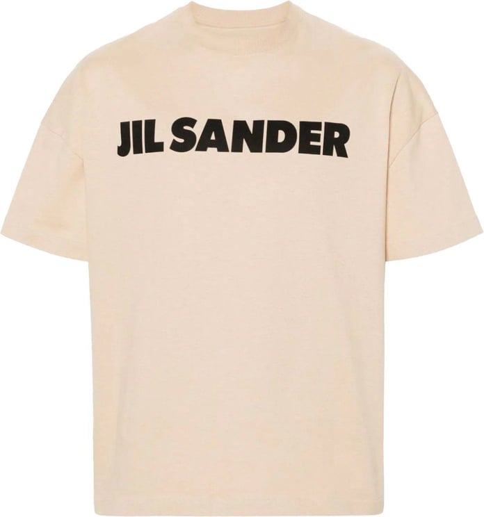 Jil Sander logo-print cotton T-shirt Beige