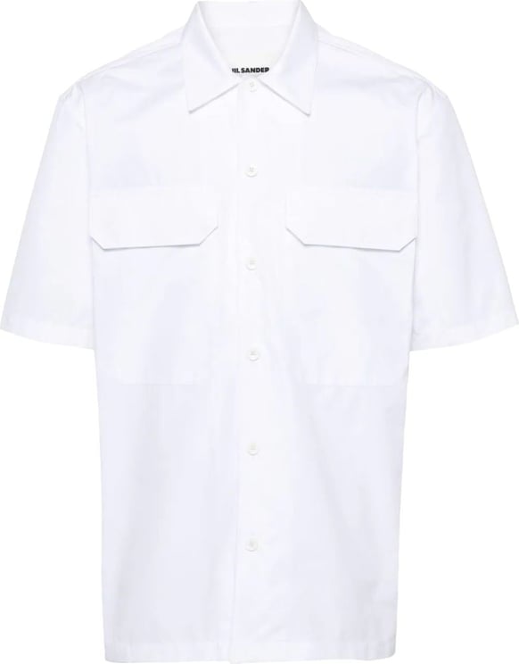 Jil Sander short-sleeve cotton shirt Wit