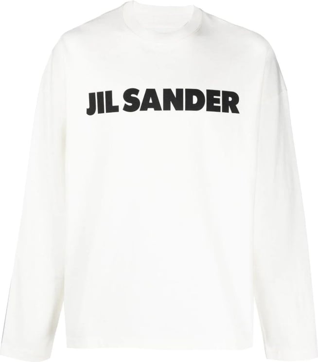Jil Sander logo-print cotton sweatshirt Wit