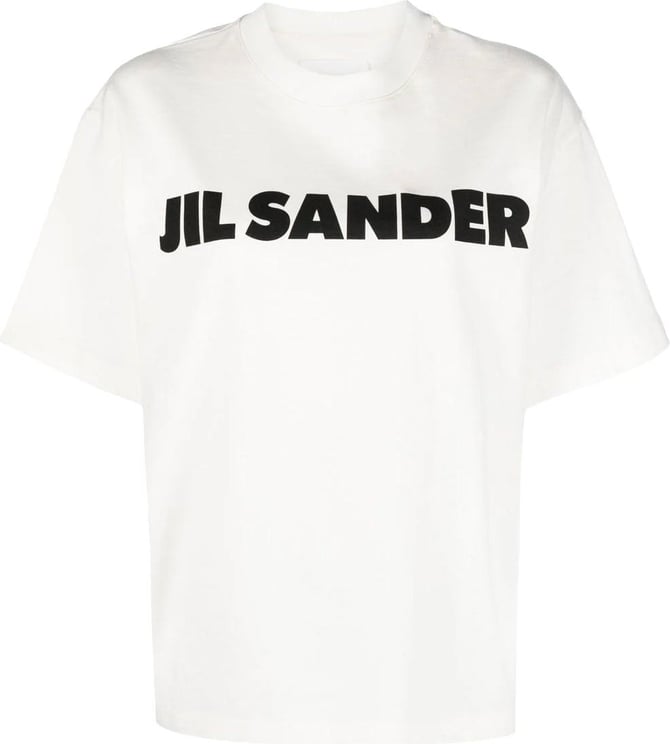 Jil Sander logo-print detail T-shirt Wit