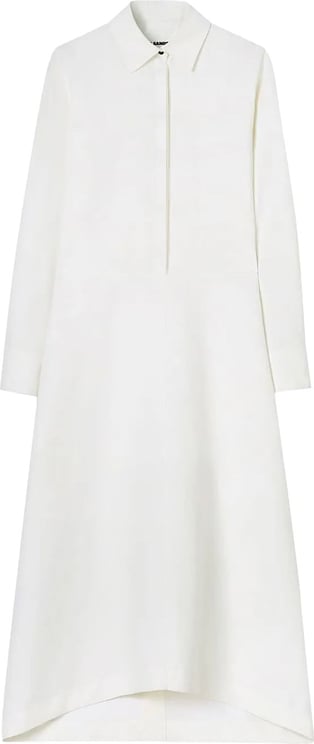 Jil Sander long-sleeve cotton long dress Wit