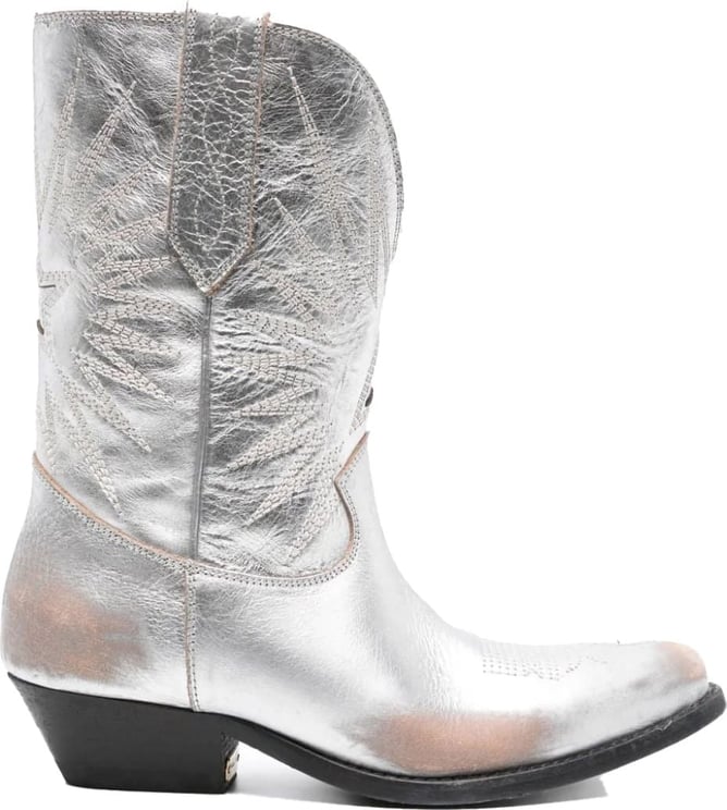 Golden Goose metallic-leather Western boots Metallic