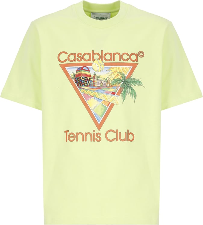 Casablanca T-shirts And Polos Green Blauw