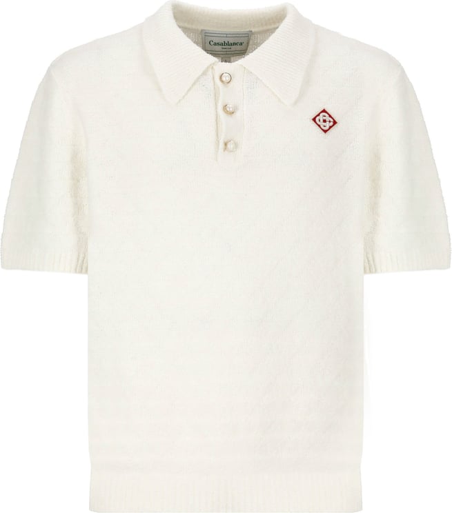 Casablanca T-shirts And Polos Ivory Ivory Neutraal