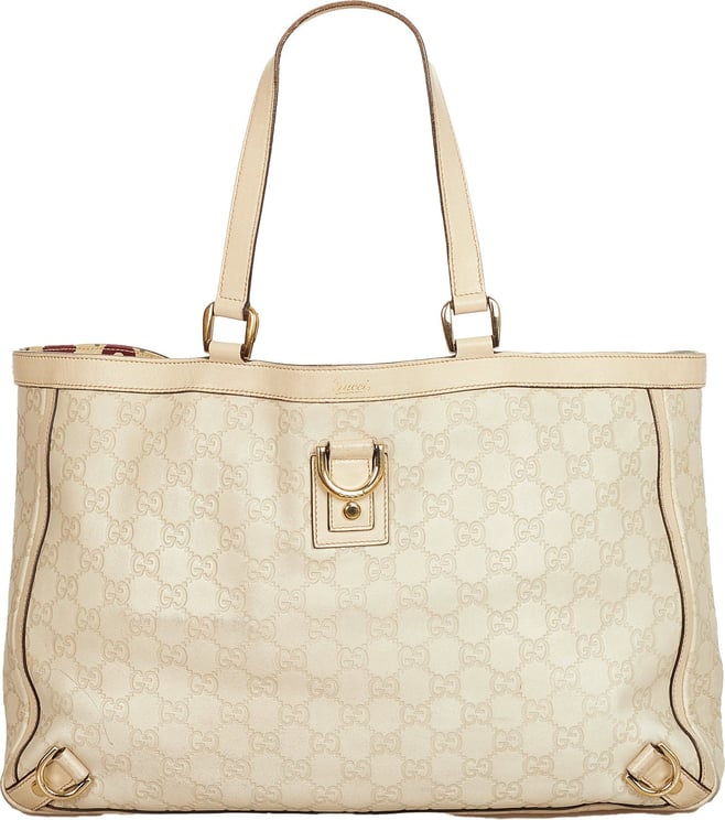 Gucci Guccissima Abbey D-Ring Tote Bag Wit