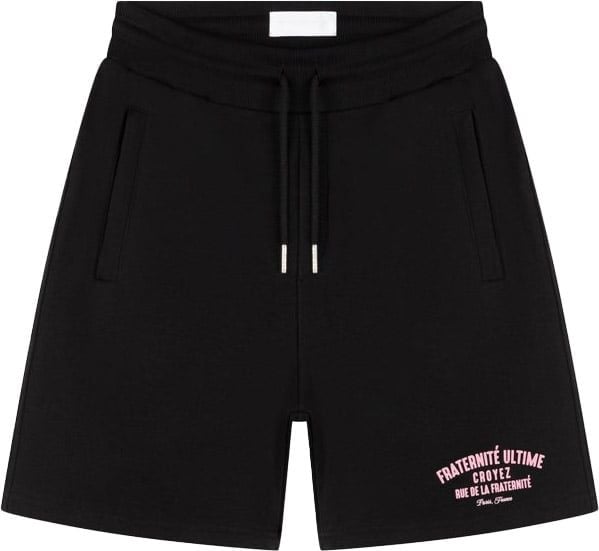 Croyez croyez fraternité puff shorts - black/pink Zwart