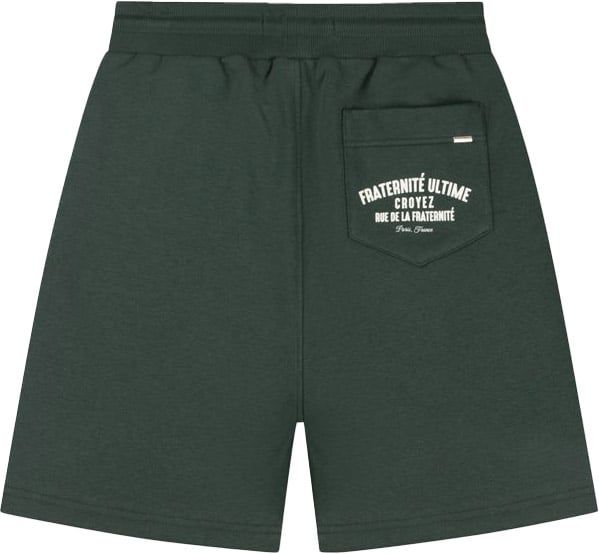 Croyez croyez fraternité puff shorts - dark green/off-white Groen