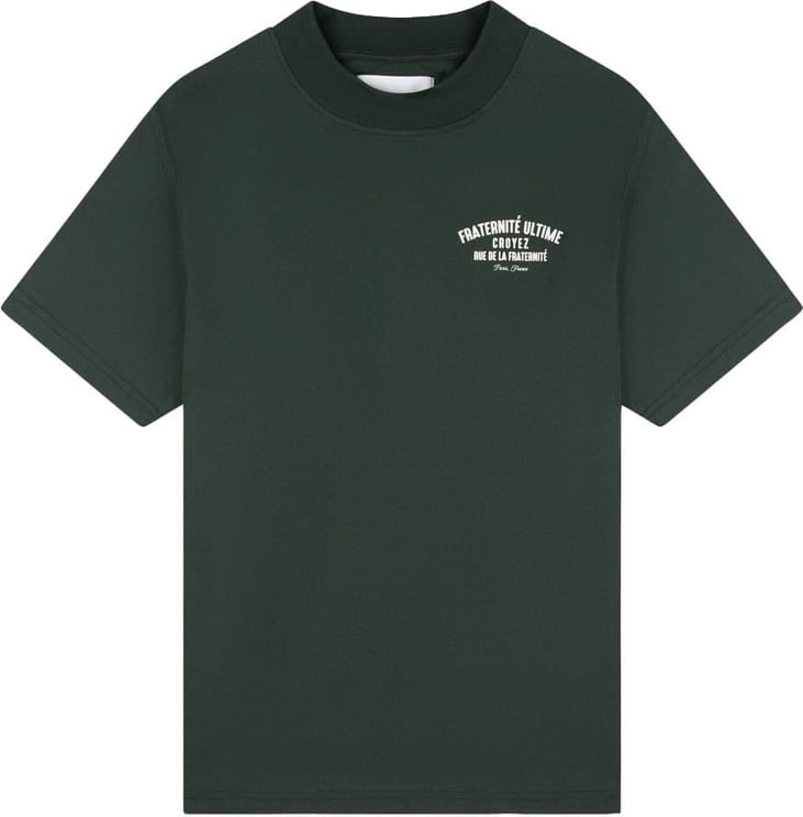 Croyez croyez fraternité puff t-shirt - dark green/off-white Groen